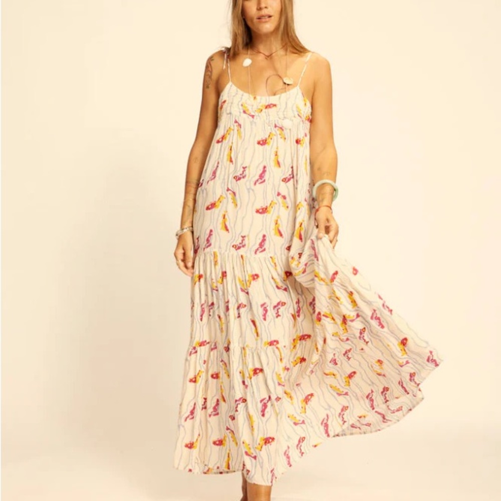 Natalie Martin silk Floral Maxi Dress